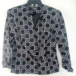 Isabella Black Circle Pattern Women's Suit‎ Size 10